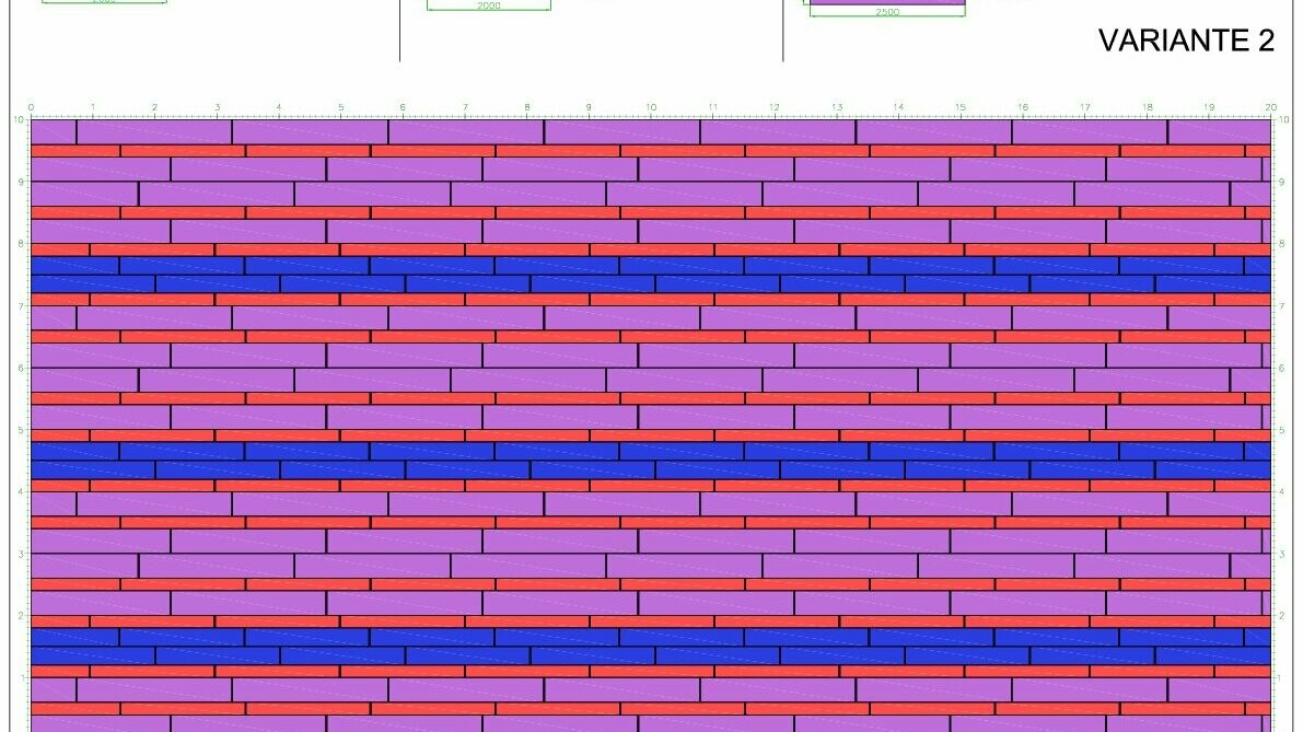 Fasadpanel.X läggningsschema 2